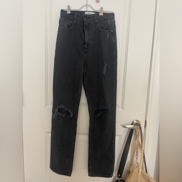 Abercrombie and Fitch 90s straight ultra high rise 2R - Picture 6 of 8